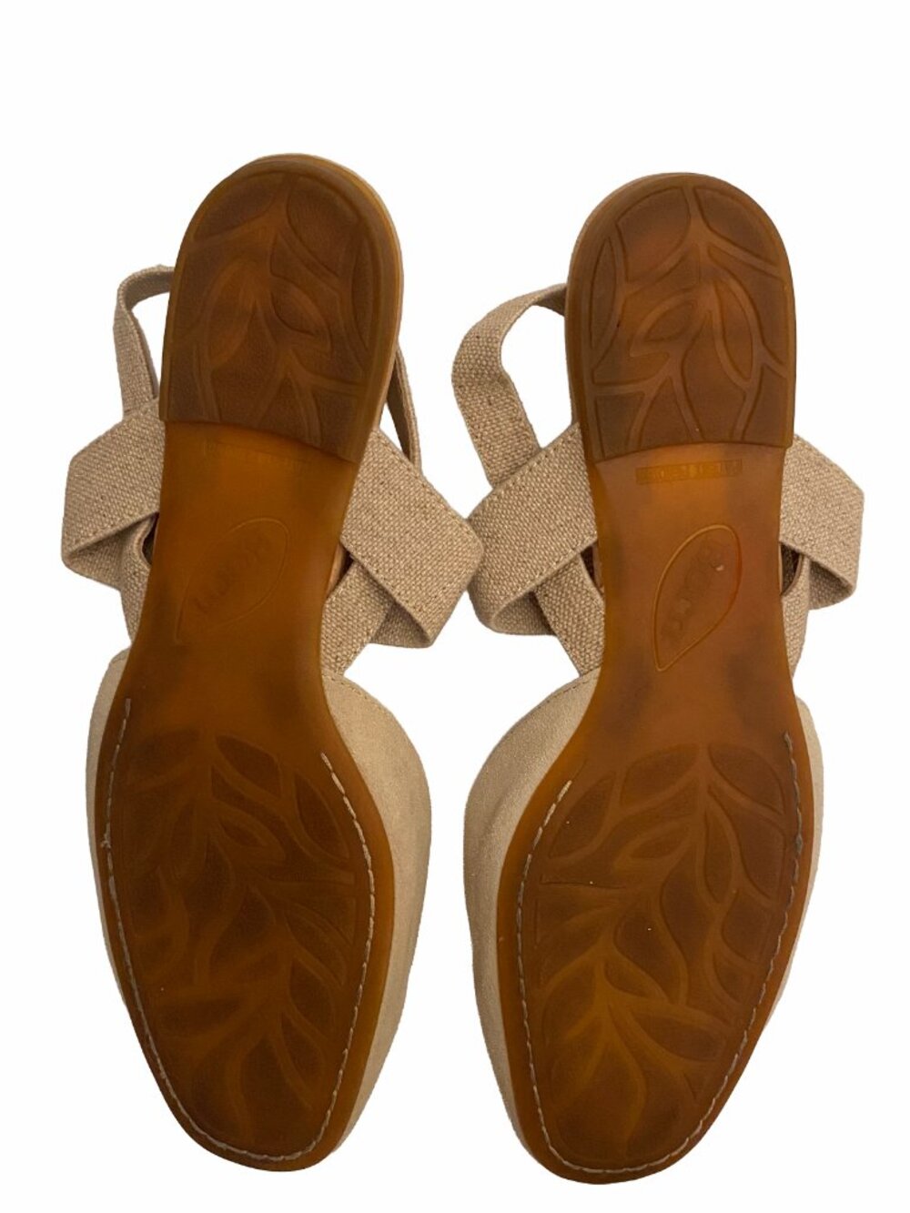 BORN SHOES Tan Suede Slingback Ballet Flats with Tan Elasticized Straps Size 9 - Picture 3 of 4